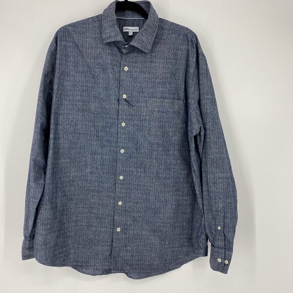 Peter Millar Men's Arrowhead Pattern Sport Shirt. Size XL - Picture 3 of 9